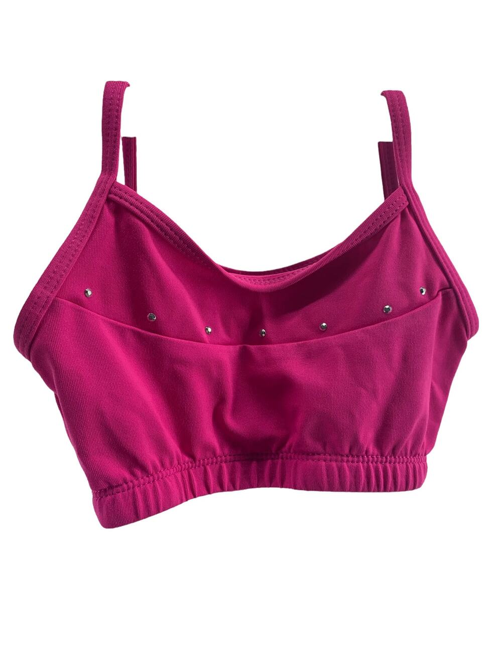 Unbranded Girls' Pink Embellished Camisole Sports Bra Youth Size 4/5